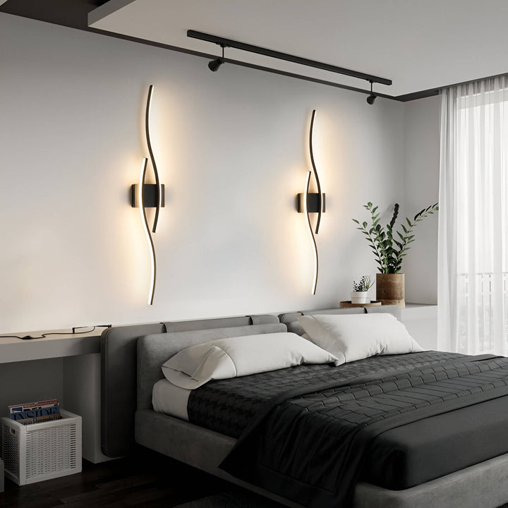 Modern LED Wall Sconce Lights - Wave Design