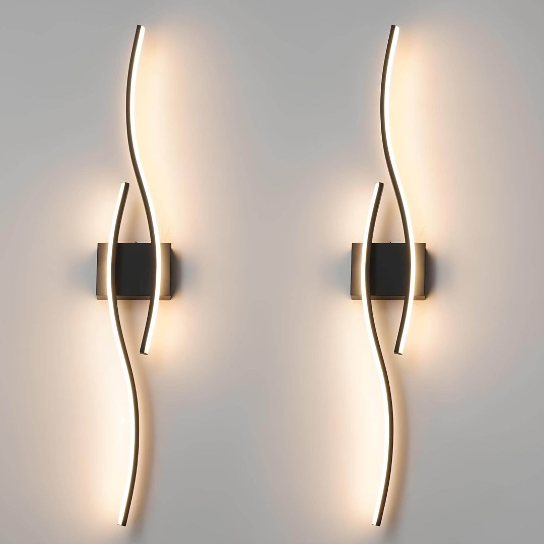 Modern LED Wall Sconce Lights - Wave Design