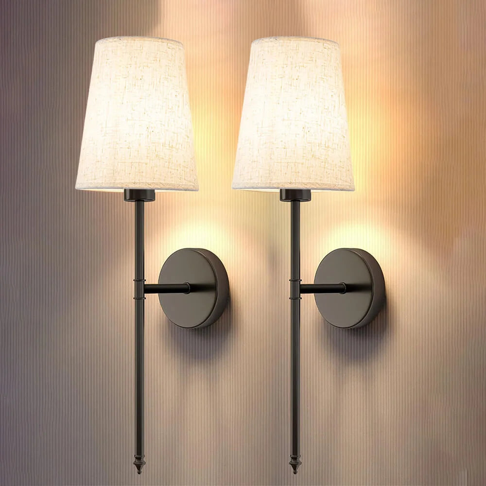 Wireless Fabric Wall Lamp (2 Packs)