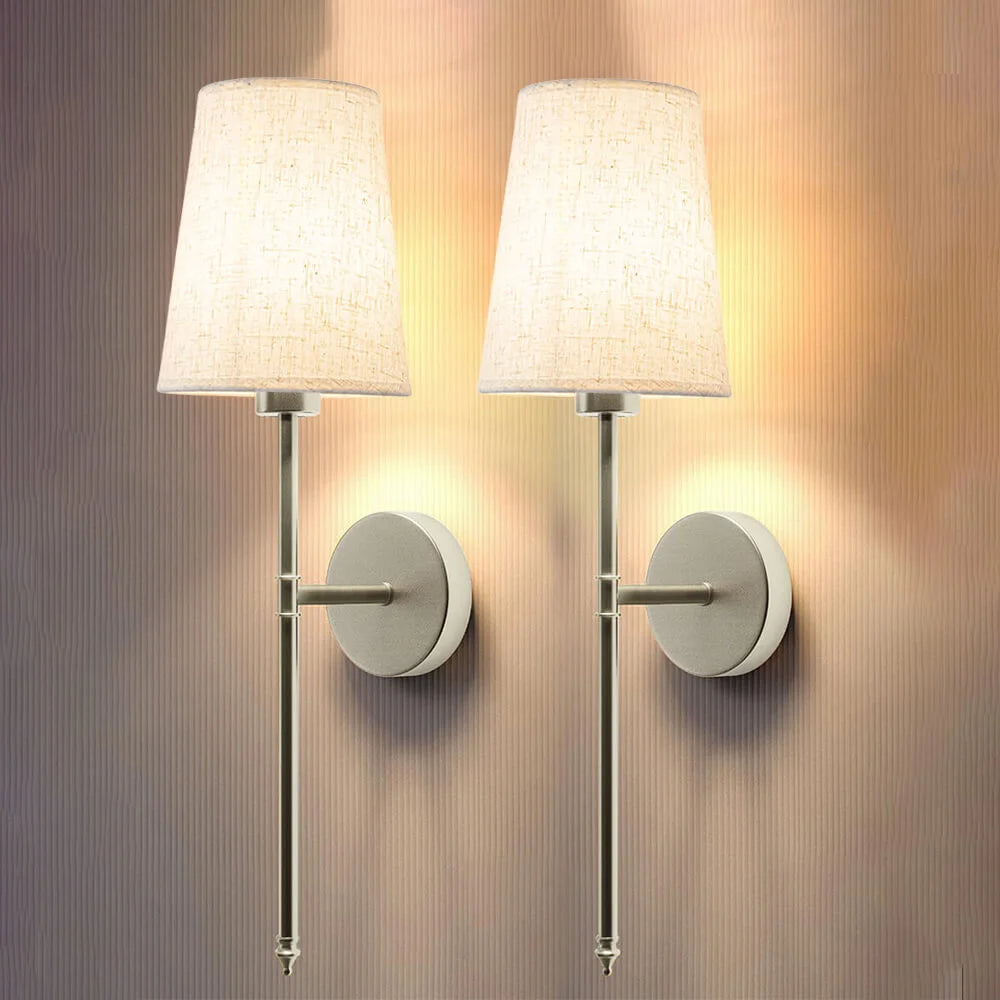 Wireless Fabric Wall Lamp (2 Packs)