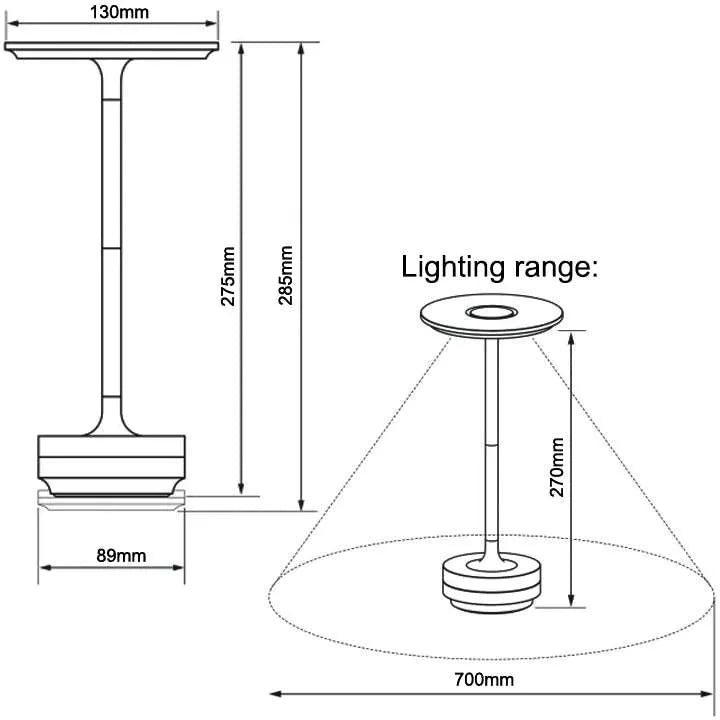 Atmosphere™ Metallic Cordless Table Lamp