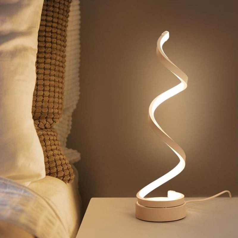 Spiral Ribbon Metal Table Lamp