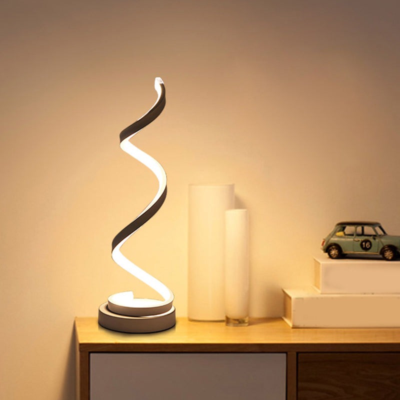 Spiral Ribbon Metal Table Lamp