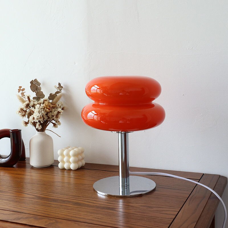 Italian Elegance Glass Egg Table Lamp