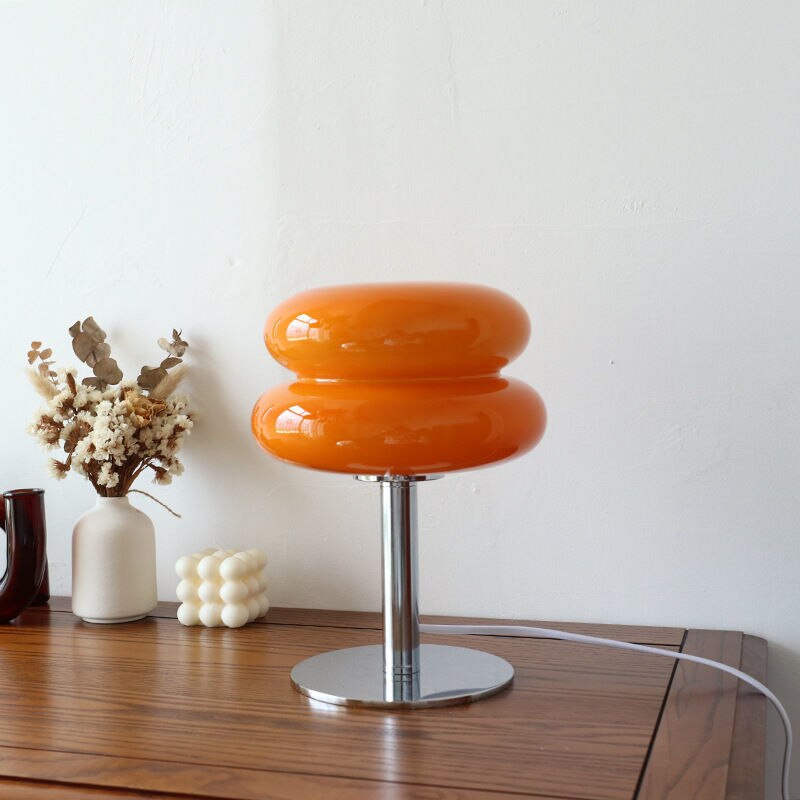 Italian Elegance Glass Egg Table Lamp