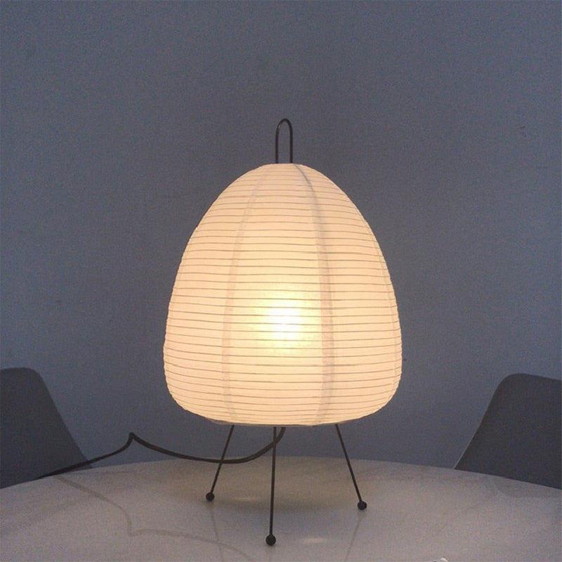 Traditional Japanese Rice Paper Lantern LED Table Lamp