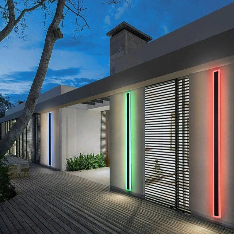 Immense RGB Linear Minimalist Outdoor Wall Lamp
