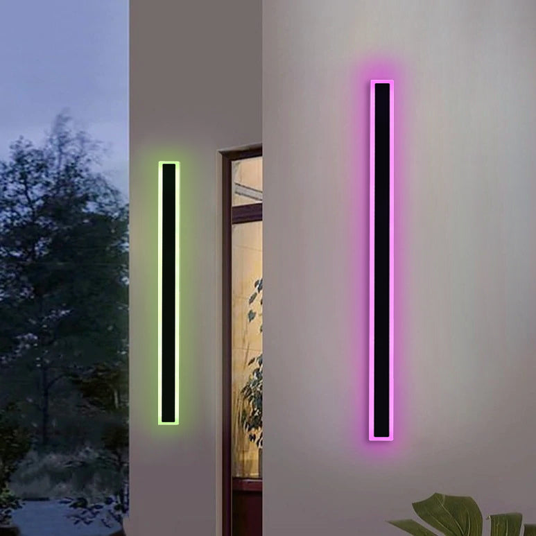 Immense RGB Linear Minimalist Outdoor Wall Lamp